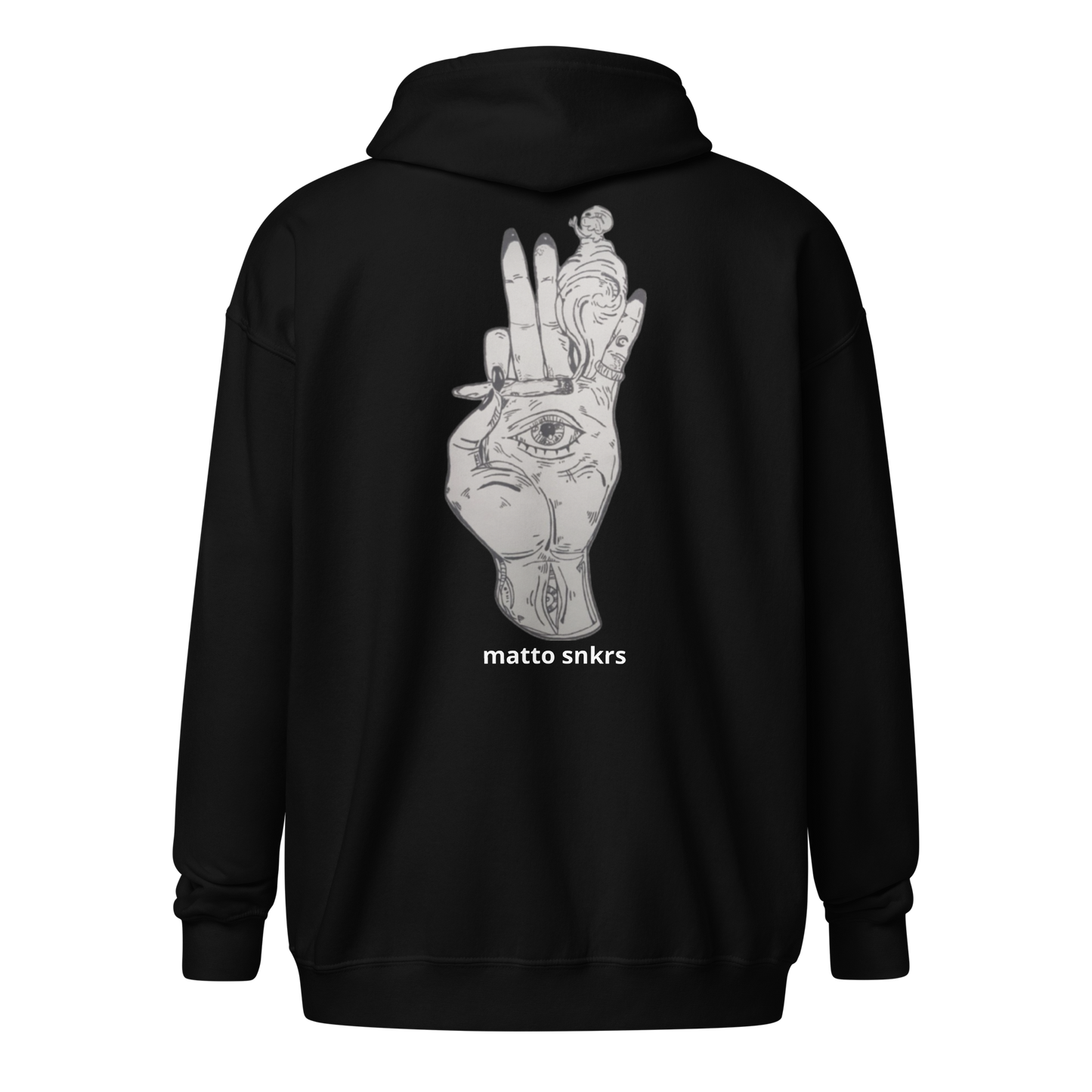 Felpa con cappuccio e zip misto pesante unisex