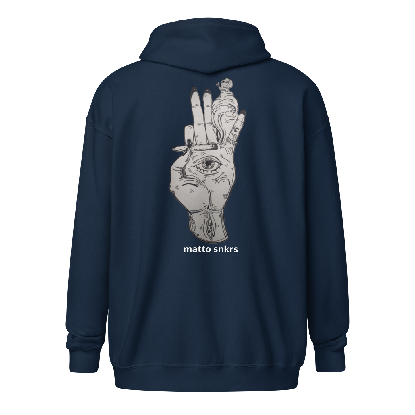 Felpa con cappuccio e zip misto pesante unisex