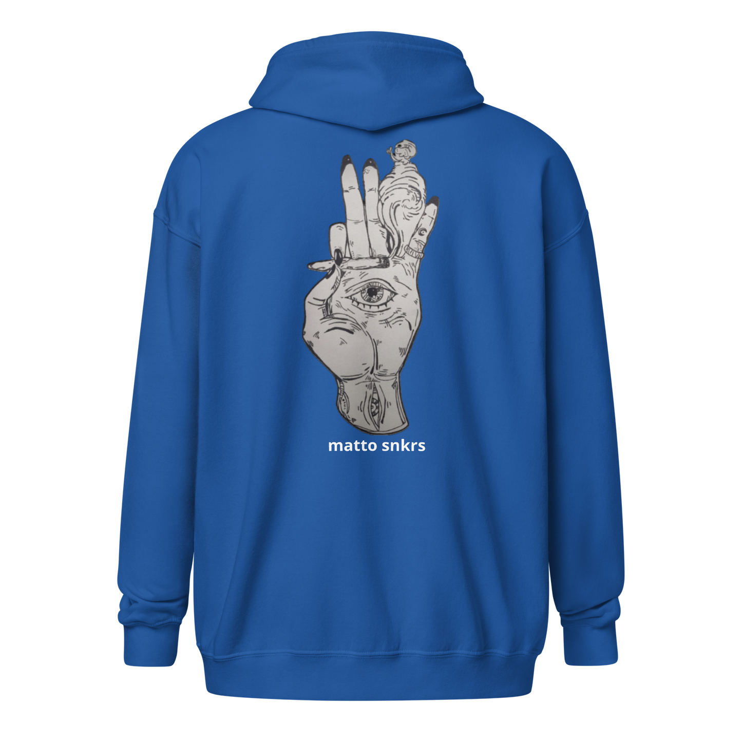 Felpa con cappuccio e zip misto pesante unisex
