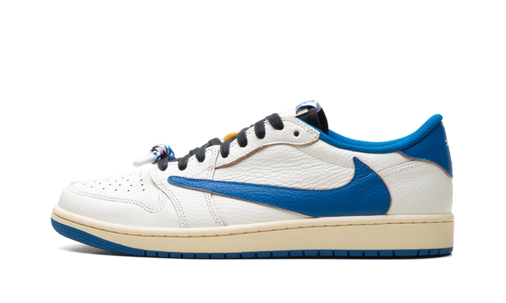 Air Jordan 1 Retro Low OG SP Fragment x Travis Scott Sail Military Blue